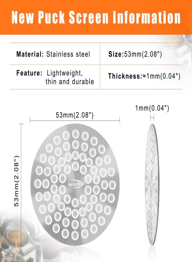 IKAPE 53mm Espresso Puck Screen, Food-grade 316 Stainless Steel Coffee Puck Screen-Ultra-thin, Ultra-light, Resusable Coffee Ground Filter Designed for Professional Baristas - Image 2